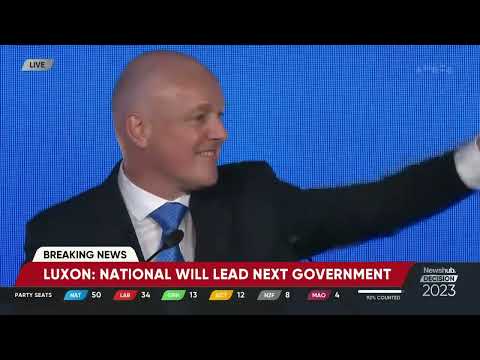 NZ election night 2023 - National Leader Chris Luxon Victory Speech