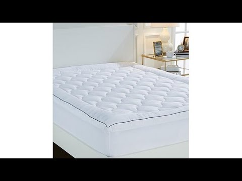 Concierge Collection Satin Plaid Mattress Pad