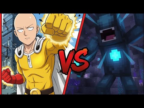 Saitama Vs Minecraft WARDEN Animation 