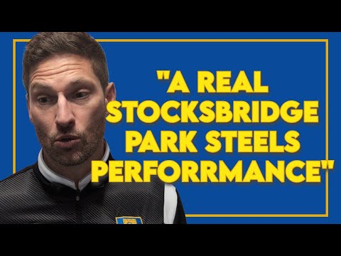 Ian Richards talks after the 1-0 win over Pontefract Collieries