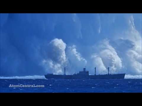 Atomic Bomb testside (Wahoo, Umbrella) -colour footage-