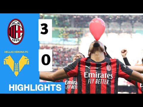 Ac Milan Vs Hellas Verona fc 3-0 Highlights & Pulisic and Nkunku Goals 