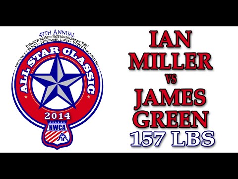 2014 NWCA All Star Classic - 157 lbs Ian Miller vs. James Green