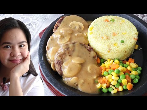Easy Burger Steak with Mushroom Gravy Sauce ala...