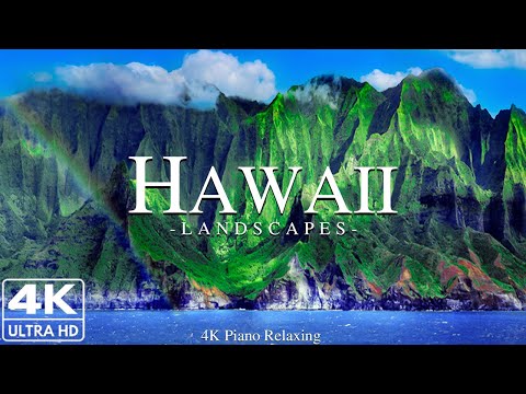 Hawaii 4k - Relaxing Music With Beautiful Natural Landscape - Amazing Nature