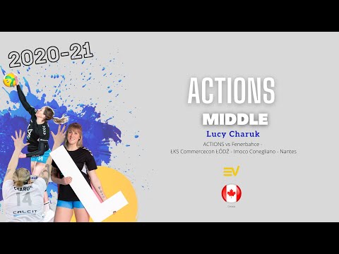 ACTIONS - Lucy CHARUK Kamnik vs Fenerbahce, LKS Lodz, Imoco Conegliano, Nantes | EliteVolley.com
