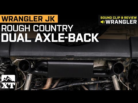Jeep Wrangler JK Rough Country Dual Outlet Performance Axle-Back Exhaust Sound Clip & Review
