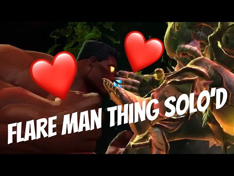 Red Hulk Beats a Man Thing Harder Than His Own (7.2.4 Flare Man Thing Solo)
