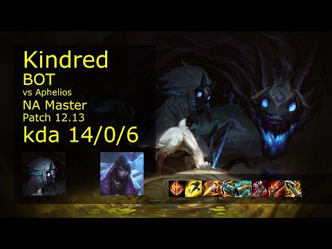 Kindred Bot & Twitch vs Aphelios & Heimerdinger - NA 14/0/6 Patch 12.13 Gameplay