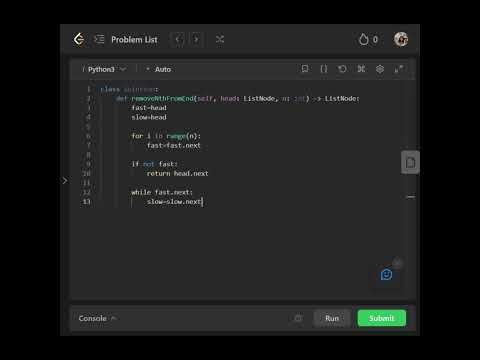 Remove Nth Node From End of List with Python