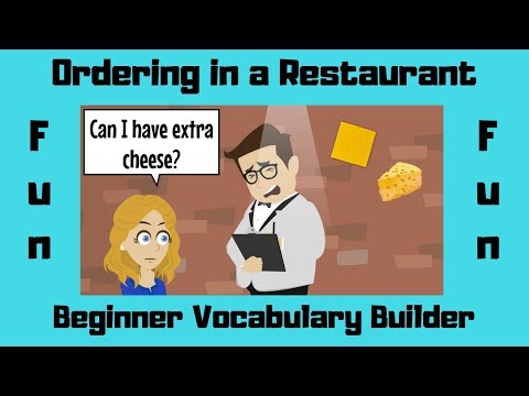 Fazendo pedidos em um restaurante | Construtor de vocabulário | Inglês iniciante