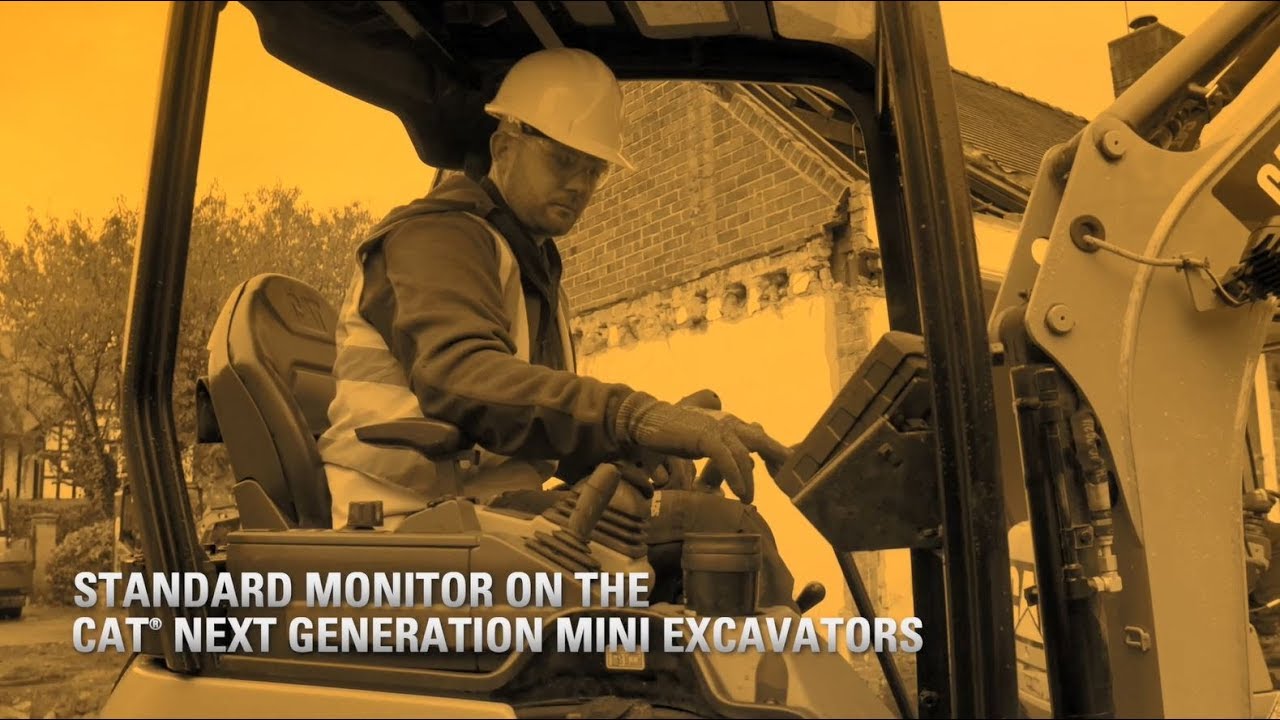 Standard Monitor on the Next Generation Cat Mini Excavators
