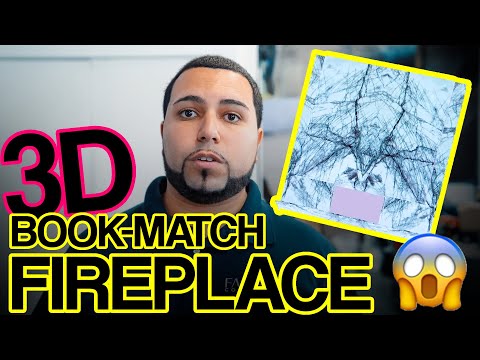 How do we create a REAL 3D Book-Match MARBLE FIREPLACE Layout?