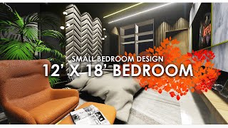 Small Bedroom Design | 12' X 18' Bedroom #bedroomdecor #bedroomdesign #modernbedroom #crabcreates