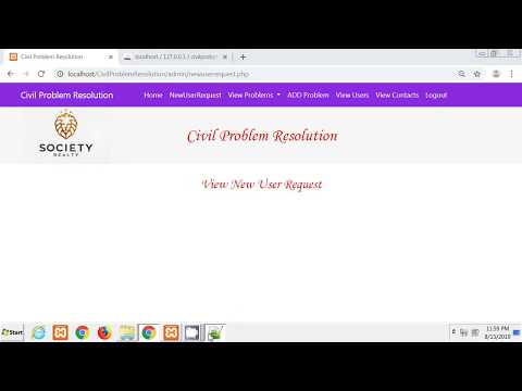 PHP MYSQL Project Part 19 | Civil Problem Resolution | Hindi