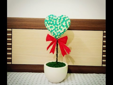 How To Make Heart Tree Paper Flower With Shape Punch - Craft Tutorial