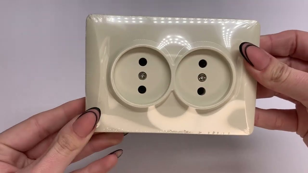 Розетка двомісна б/з VIDEX Binera крем (VF-BNSK2-CR)