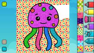 Jellyfish Underwater Coloring Pages for Children