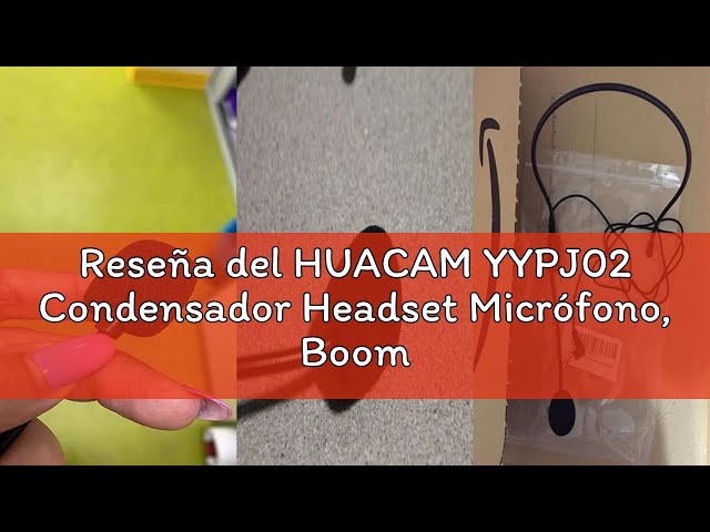 Vídeo relacionado con HUACAM YYPJ02 Condensador Headset Micrófono, Boom Wired Flexible (estándar de 3,5 mm Conector Jack) para la Correa Paquete Sistemas de micrófonos (2 x Auricular con micrófono)
