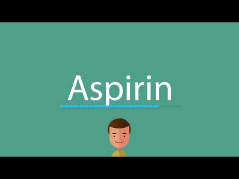 Aspirin pronunciation