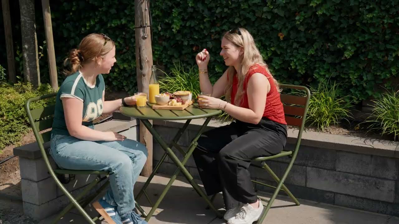 MaximaVida inklapbare ronde bistroset Max olijfgroen 70 cm- extra zware uitvoering