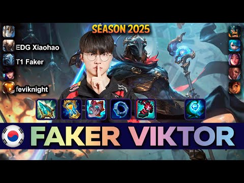 T1 Faker VIKTOR vs IRELIA Mid - Patch 25.08 KR Ranked | lolrec