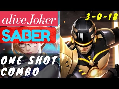 Saber + Fanny = 1 Shot Combo [Rank 1 Saber ] Force Warrior Saber  Gameplay and build By alive.Joker Video