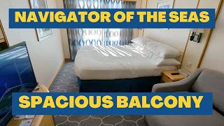 Navigator of the Seas Spacious Ocean View Balcony Room Tour. Royal Caribbean Cabin Review. Stateroom