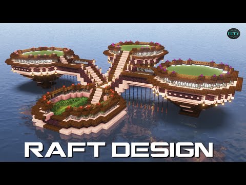 Building A CHERRY WOOD RAFT In Minecraft - TUTORIAL