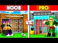 Minecraft NOOB Vs PRO SAFEST SECURITY PRISON BUILD CHALLENGE