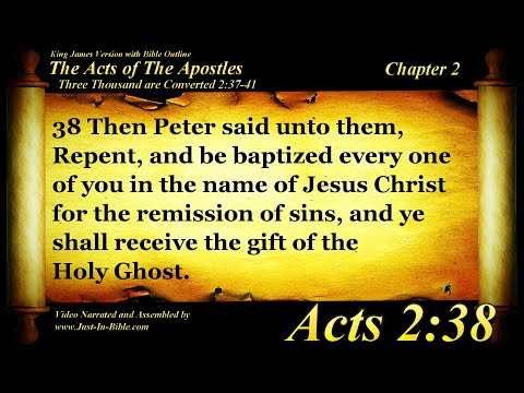 The Acts of the Apostles Chapter 2 - Bible Book #44 - KJV HD Read Along Audio/Video/Text