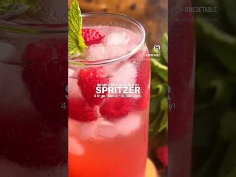 Goji Berry & Raspberry Spritzer #drink #recipe #easy #healthy #summer #shortsviral #shortsfeed