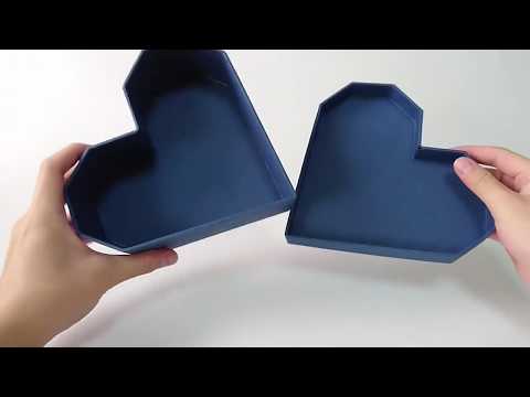 love heart shaped paper gift box