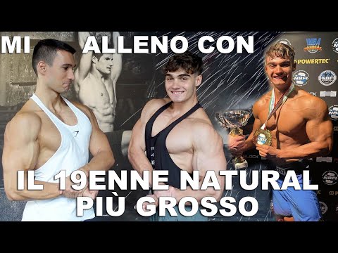ALLENAMENTO PETTORALI COMPLETO CON IL 19ENNE NATURAL PIÙ GROSSO D'ITALIA! HA LA GENETICA DI ARNOLD!