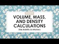 Ship Stability Basics Volume Mass And Density