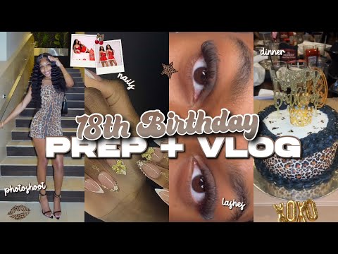 18TH BIRTHDAY PREP+VLOG 🐆 | hair, nails, lashes, photoshoot, NEW piercing, + more!
