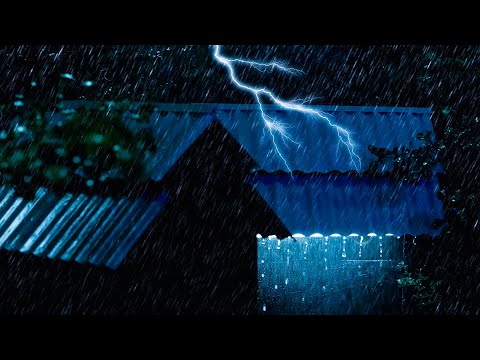 99% Relief Stress & Instantly Fall Asleep - Heavy Rain & Thunderstorm Sounds at Night, Nature ASMR