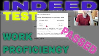 Indeed Employment TEST x2 Work Proficiency & Construction Site PASSED