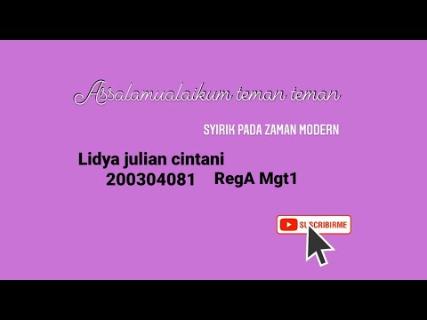 SYIRIK PADA ZAMAN MODERN