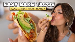 20G Protein Per Taco! Easy Bake Chicken Tacos with Homemade Cottage Cheese Crema