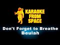 Beulah • Don't Forget to Breathe | Karaoke • Instrumental • Lyrics