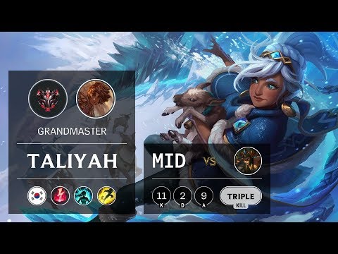 Taliyah Mid vs Cassiopeia - KR Grandmaster Patch 9.14