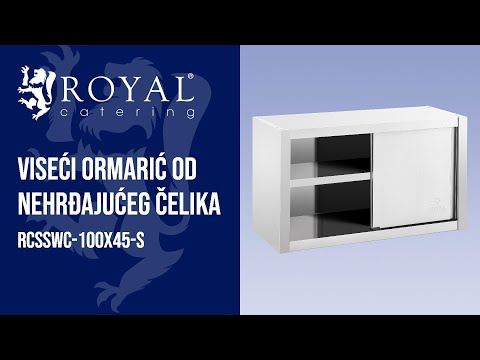 videozapis - Viseći ormarić od nehrđajućeg čelika - 100 x 45 cm