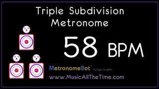 Triple subdivision metronome at 58 BPM MetronomeBot
