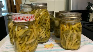 Pressure canning green beans, raw pack method