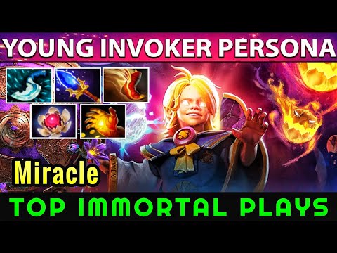 Miracle [Kid Invoker Persona] M-GOD Show His Best Signature Hero Master Skill ProGameplay 7.22 Dota2