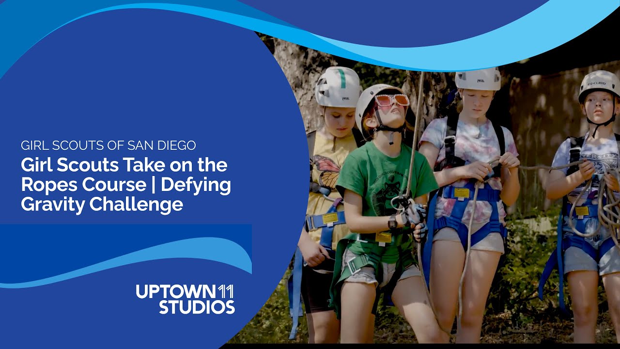 Girl Scouts Take on the Ropes Course: Defying Gravity Challenge