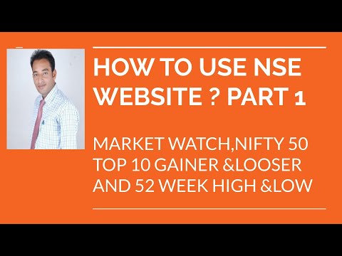 NSE: HOW TO USE NSE WEBSITES ? PART 1#NIFTY 50