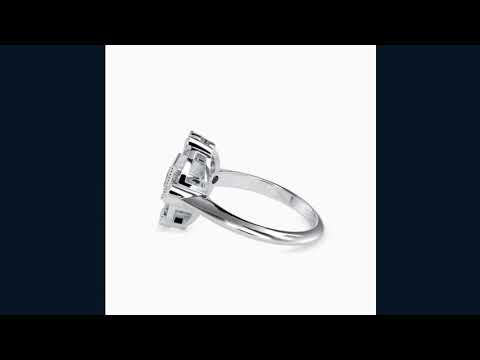 Statement Women Engagement Ring, 0.54 Ct SGL Certified Diamond Wedding Ring, Princess Cut Diamond