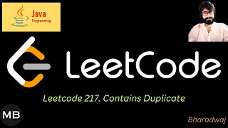 YouTube video '1. Leetcode 217. Contains Duplicate : JAVA'